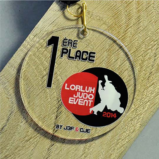 Médaille Plexiglass - Judo