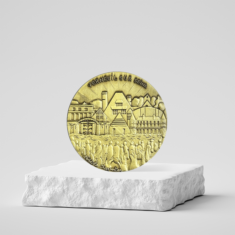 Médaille personnalisée sur mesure métal - Verneuil sur Seine