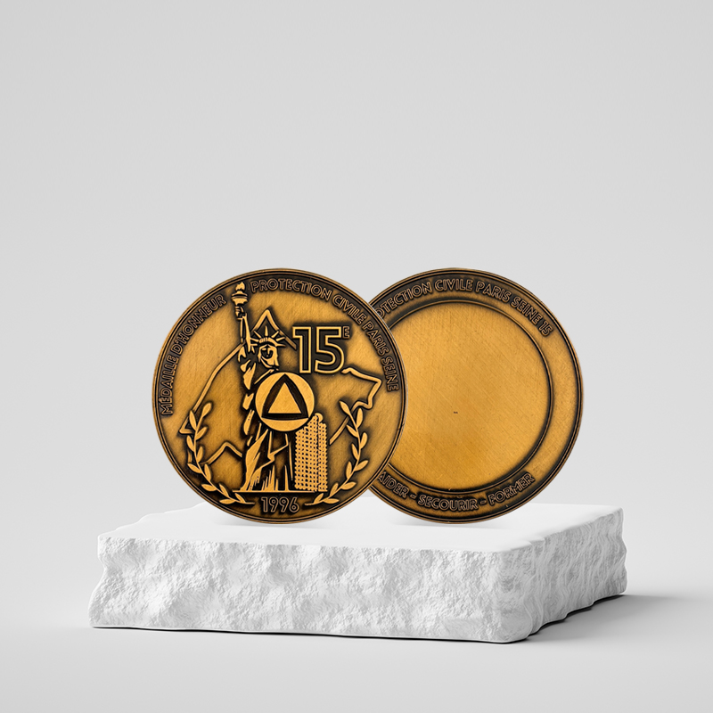 Médaille sur mesure personnalisée métal - Protection civile Paris Seine