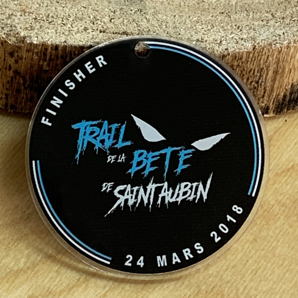 Médaille Plexiglass - Trail de la Bête
