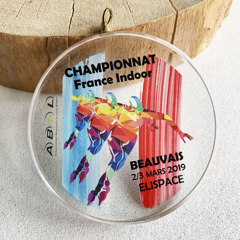 Médaille Verre - Roller Indoor