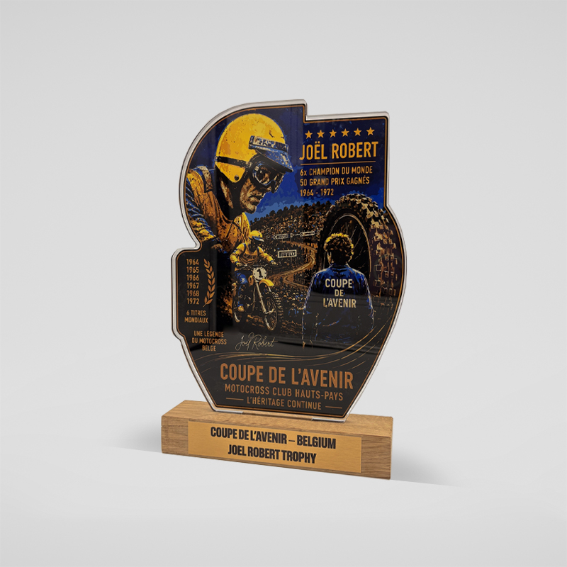 Trophée acrylique sur mesure - Motocross