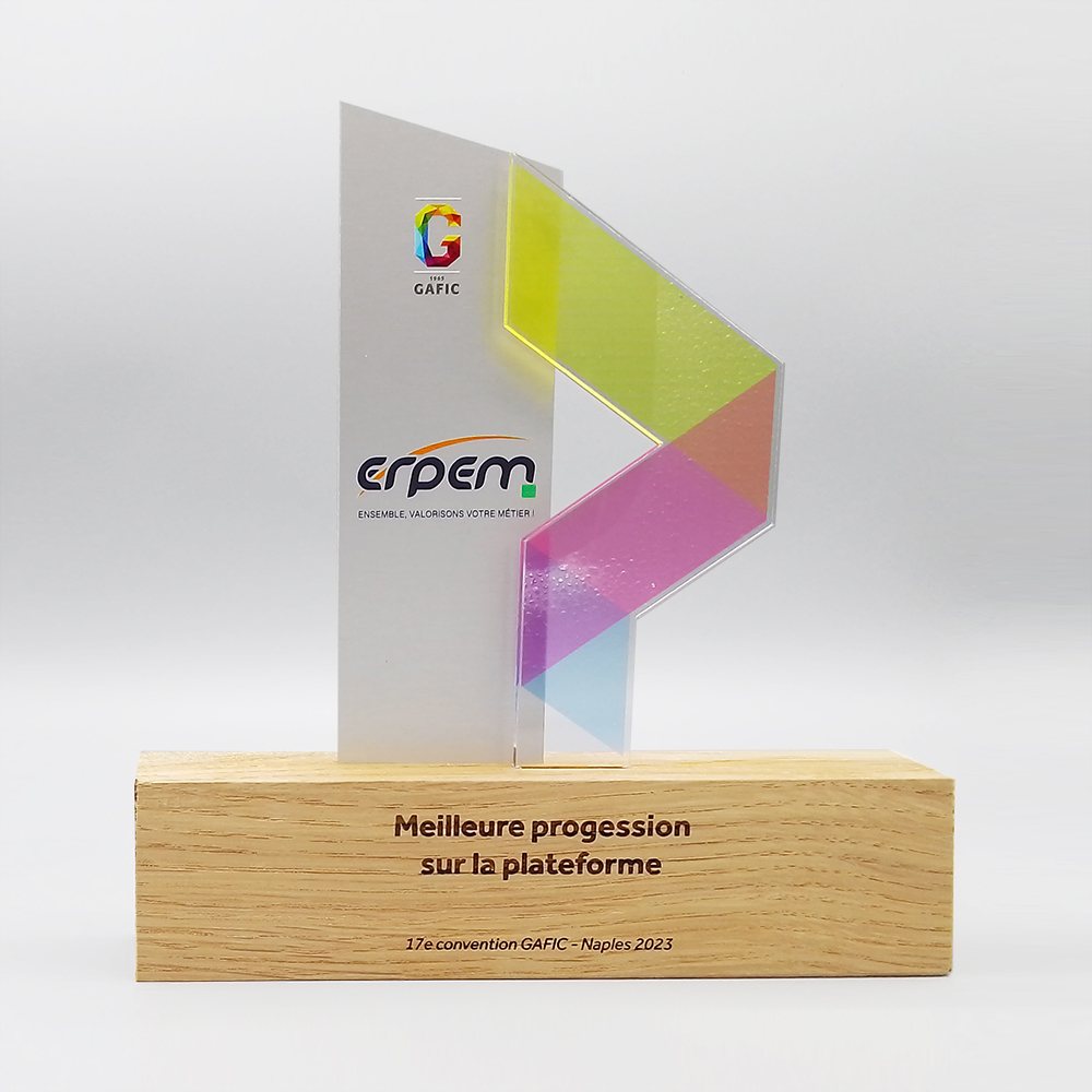 Trophée métal plexi - Gafic