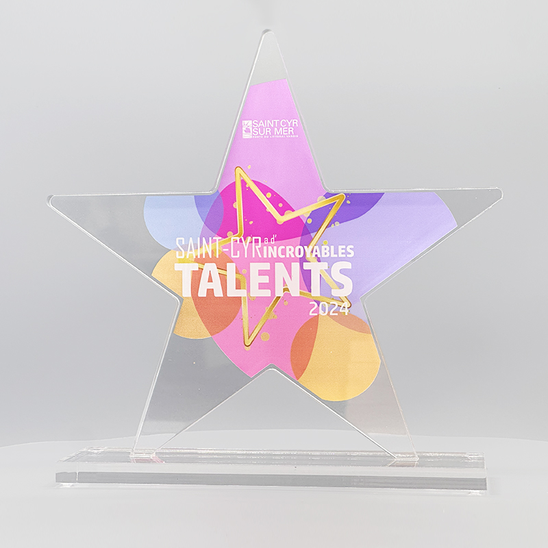 Trophée personnalisé sur mesure acrylique - incroyables talents