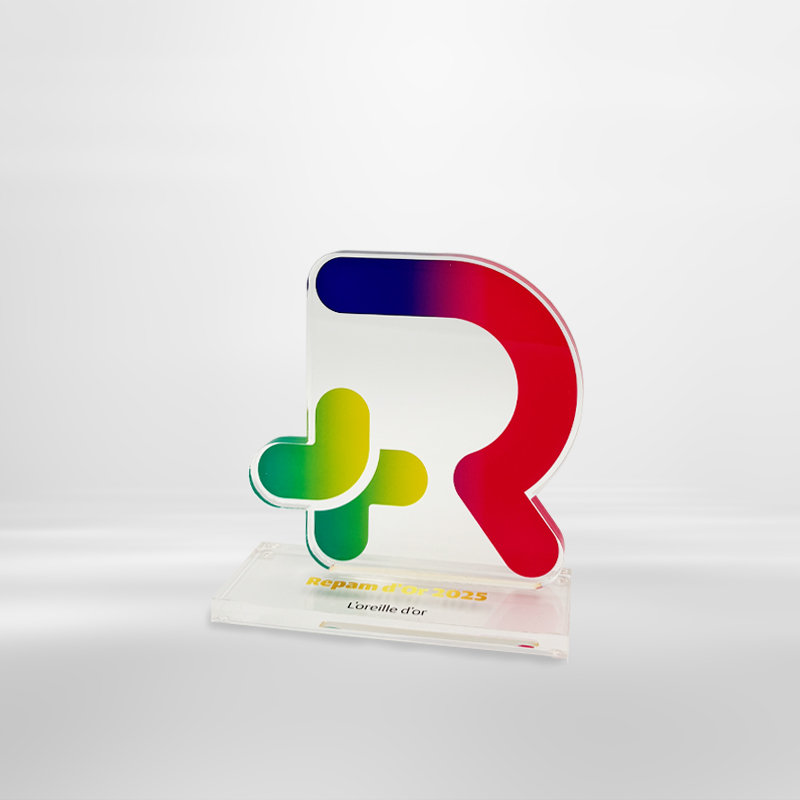 Trophée personnalisé sur mesure acrylique - Repam d’or 2025