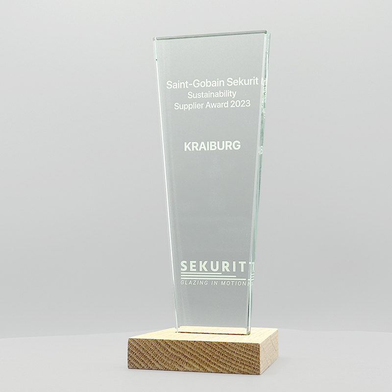 Trophée personnalisé sur mesure verre - saint gobain sekurit