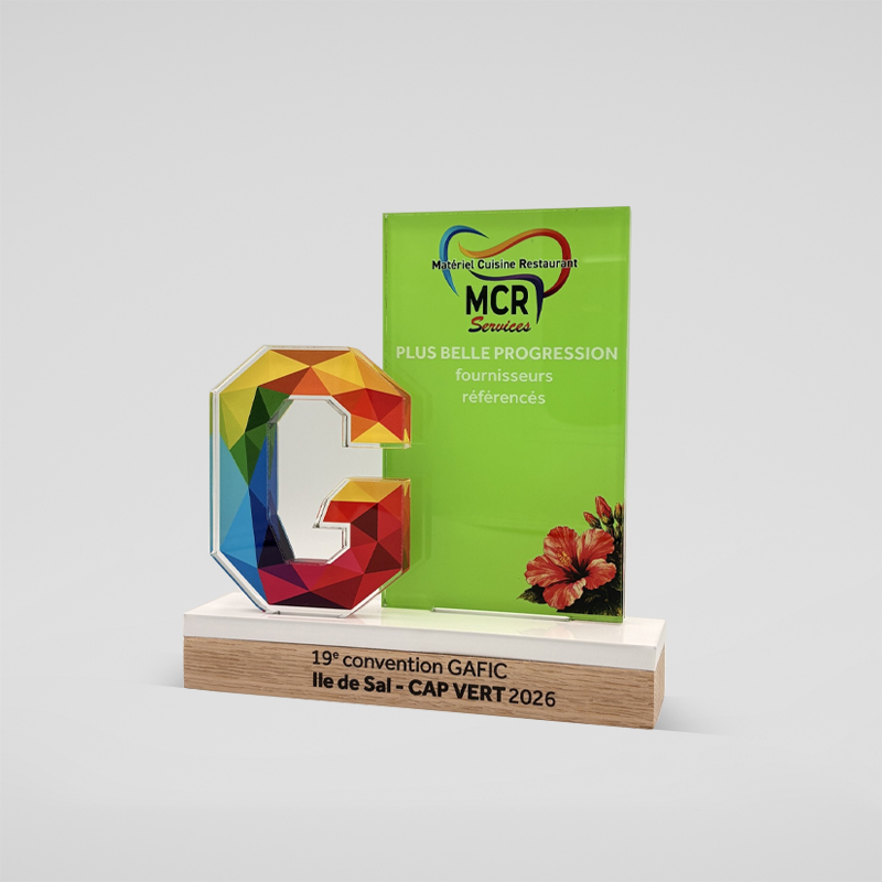 Trophée sur mesure acrylique - Gafic