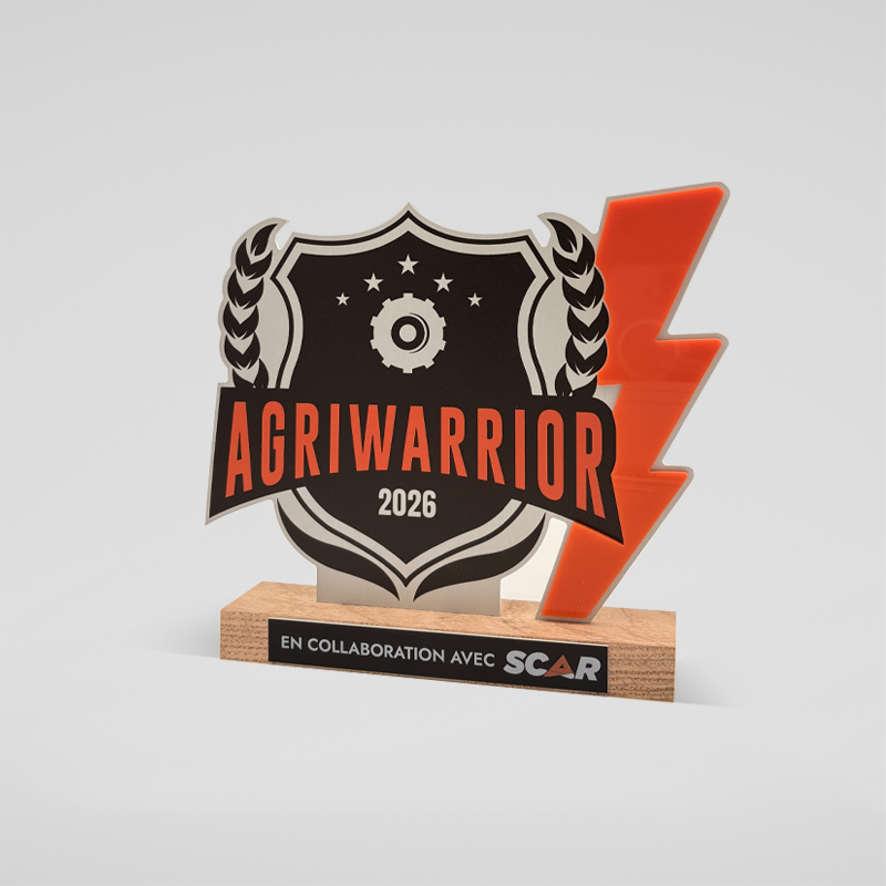Trophée sur mesure métal - Agriwarrior 2026