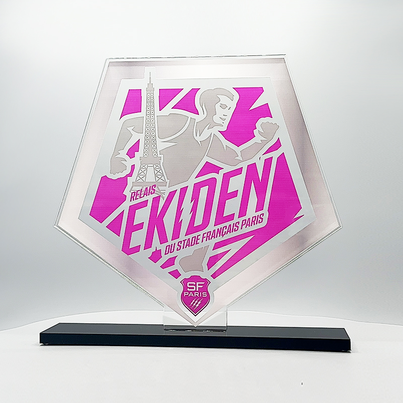 Trophée sur mesure personnalisé acrylique - Ekiden SF Paris