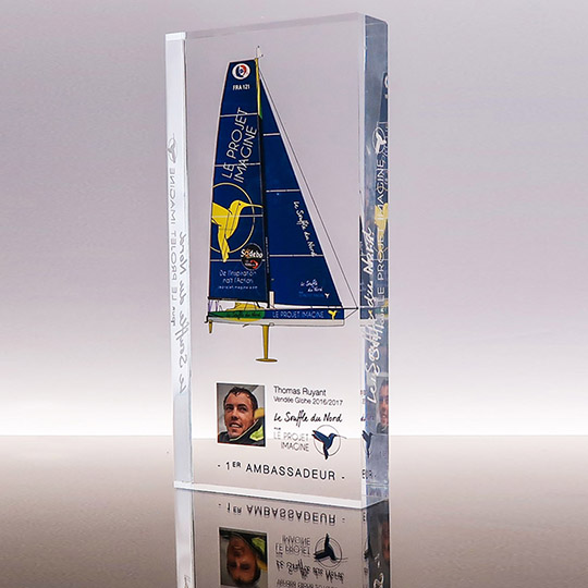 Trophée tombstone Plexiglass - Vendée Globe