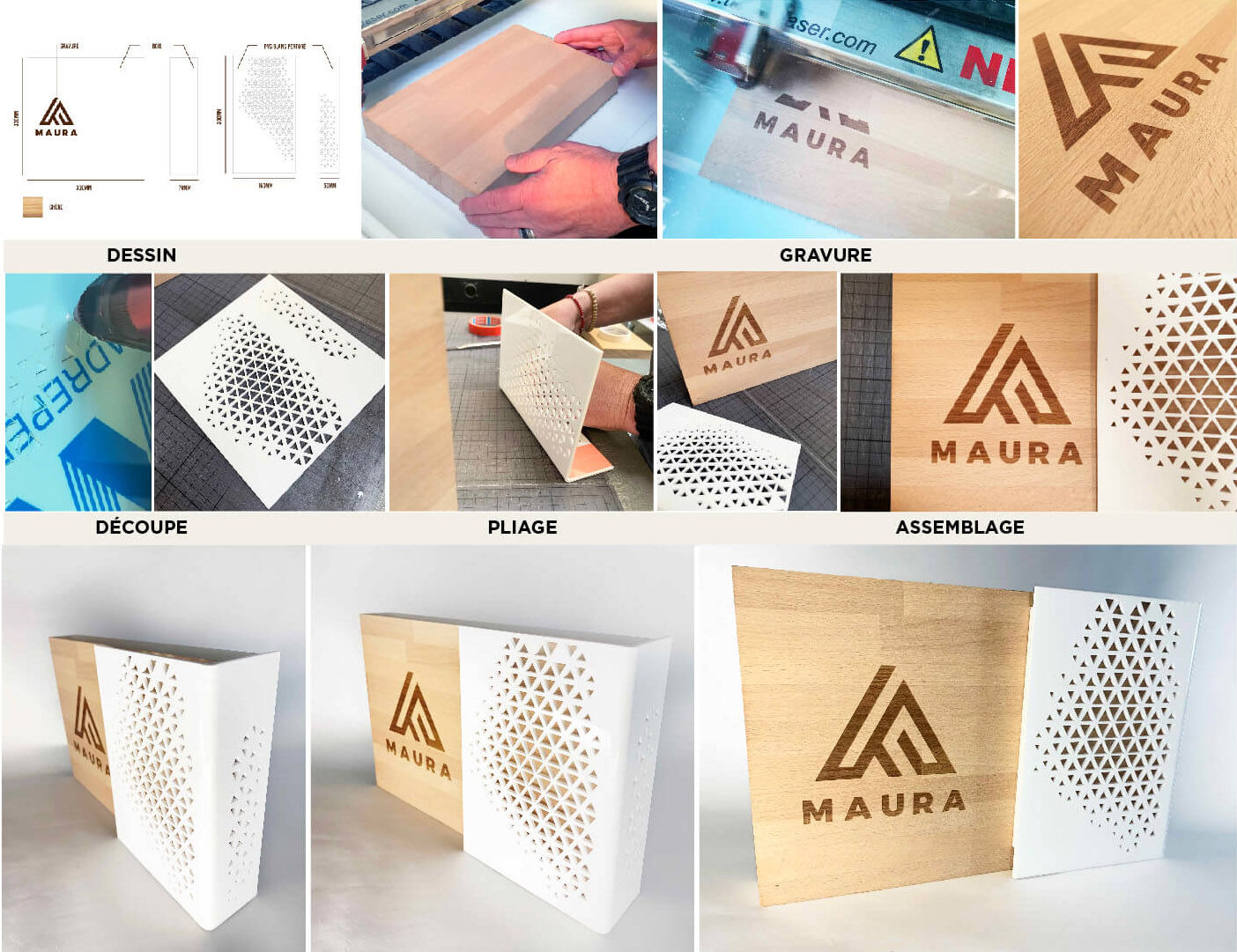 Assemblage trophée entreprise Maura